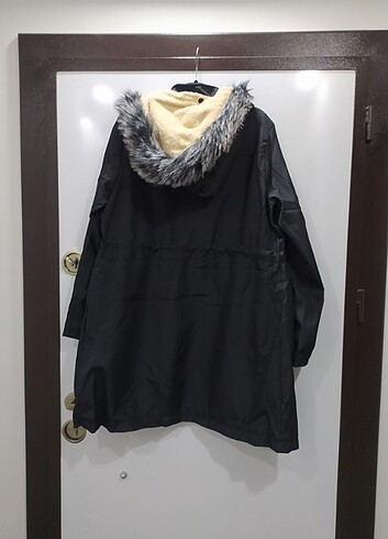 Siyah parka mont - Görsel 5