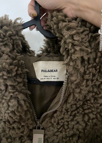 Pull and Bear Pull & Bear Boz Kahve Suni Kürklü Kanguru Mont