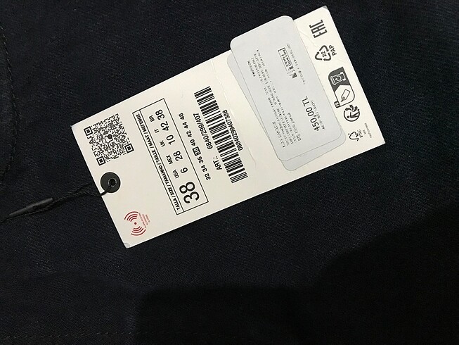 38 Beden lacivert Renk Zara kot pantolon