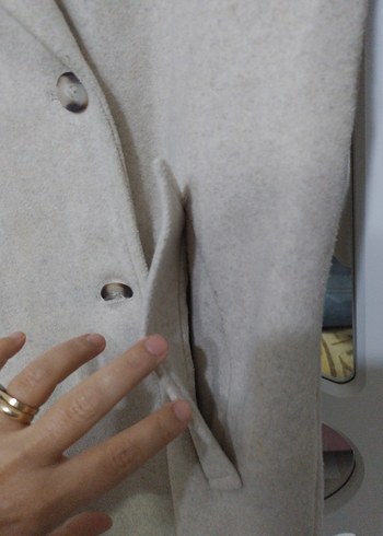 STRADIVARİUS marka Çift Düğmeli Uzun Kaban - Görsel 6