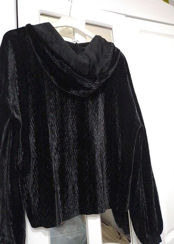 rahat kesim Siyah Kadın Bluz - Görsel 3