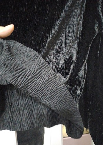 rahat kesim Siyah Kadın Bluz - Görsel 4