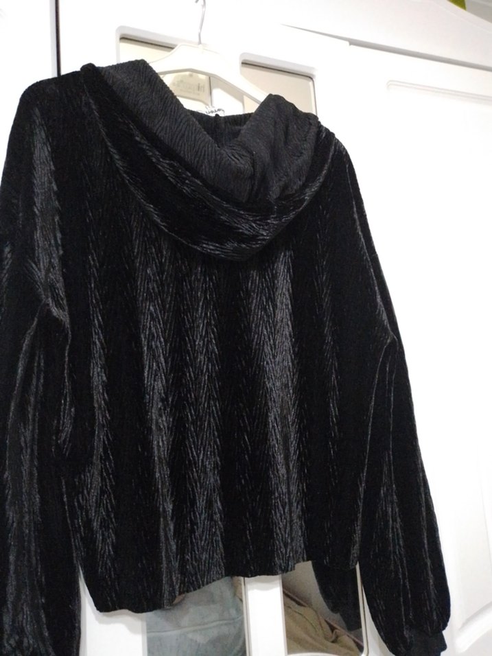 rahat kesim Siyah Kadın Bluz - Görsel 3