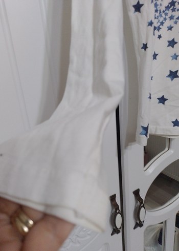 Uzun Kollu Beyaz Kız Çocuk Tişörtü - Görsel 5