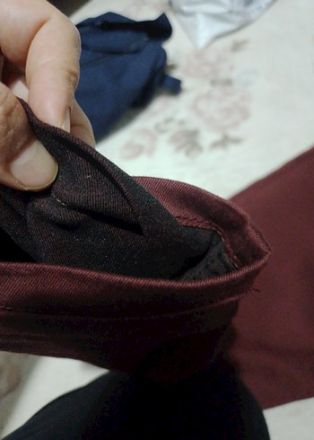 Bordo Rahat Kesim Kadın Kumaş Pantolon - Görsel 4