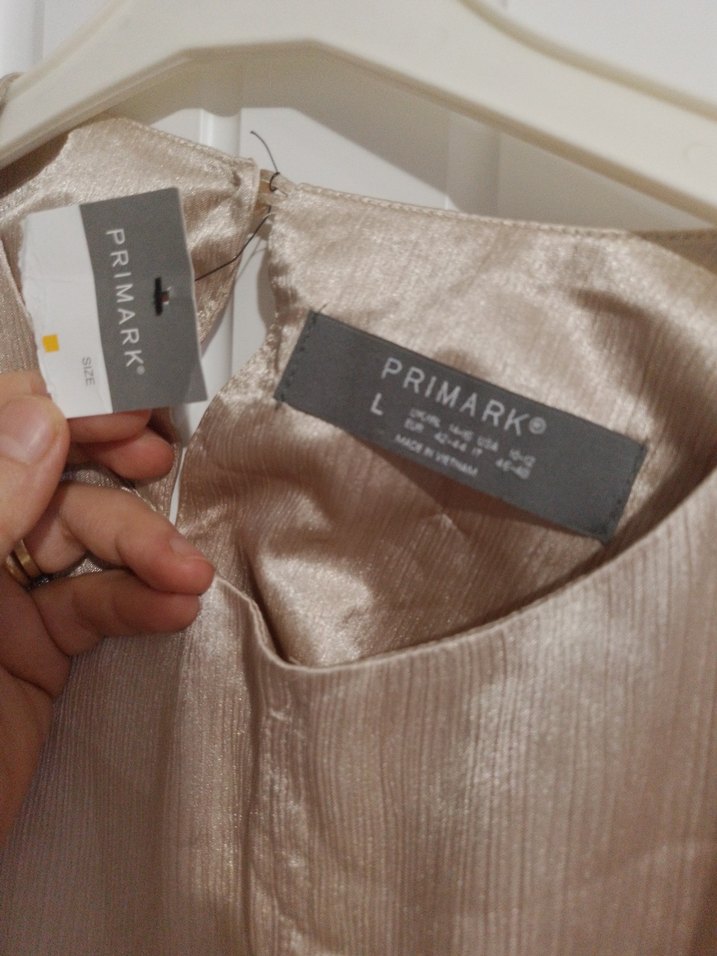 Bej Parlak Salaş Kadın Keten Bluz - Görsel 2