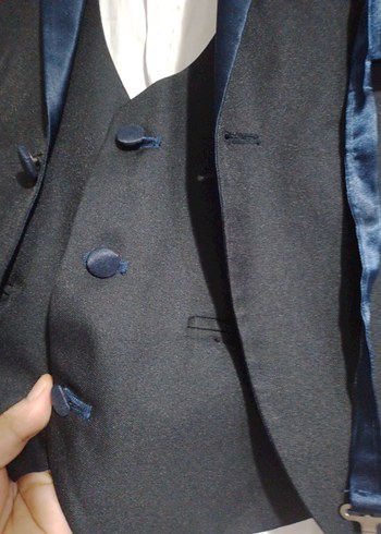 Koyu Mavi Klasik Çocuk Takım Elbise - Görsel 2