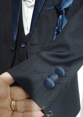 Koyu Mavi Klasik Çocuk Takım Elbise - Görsel 7