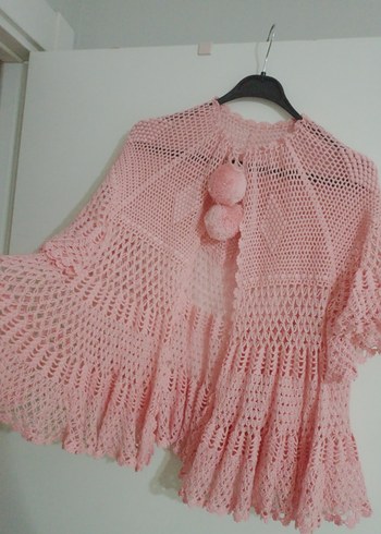 Pembe Örgü Bolero/ Lizöz - Görsel 5