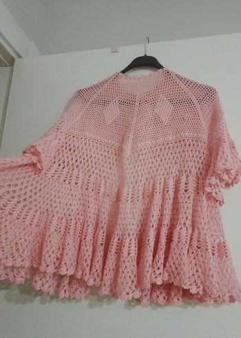 Pembe Örgü Bolero/ Lizöz - Görsel 2