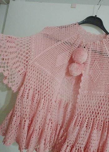 Pembe Örgü Bolero/ Lizöz - Görsel 4