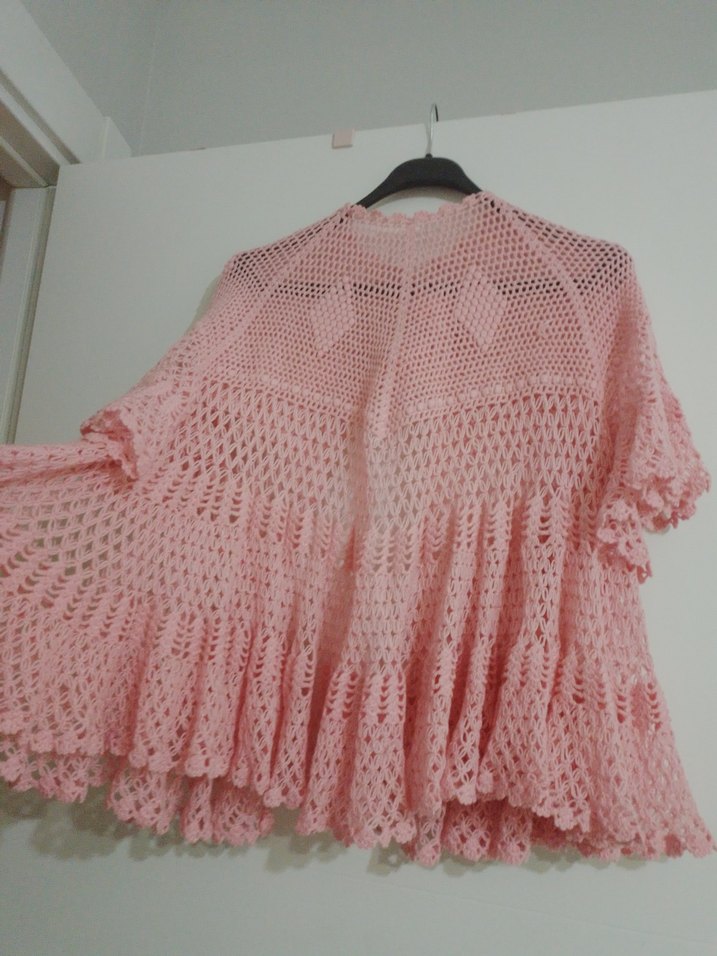 Pembe Örgü Bolero/ Lizöz - Görsel 2