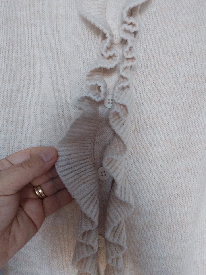 kiz cocuk Bej Triko Hırka - Görsel 5