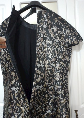 TERIJON marka Desenli Kısa Kollu Midi Kadın Elbise - Görsel 5