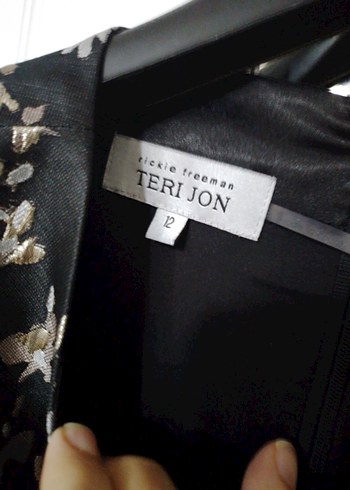 TERIJON marka Desenli Kısa Kollu Midi Kadın Elbise - Görsel 6