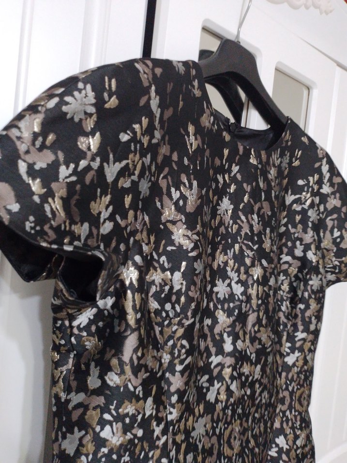 TERIJON marka Desenli Kısa Kollu Midi Kadın Elbise - Görsel 3