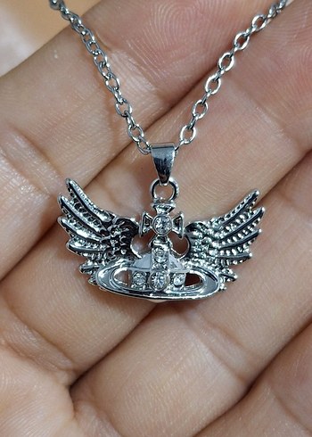 Vivienne Westwood Çelik yarasa Satürn Kolye - Görsel 2