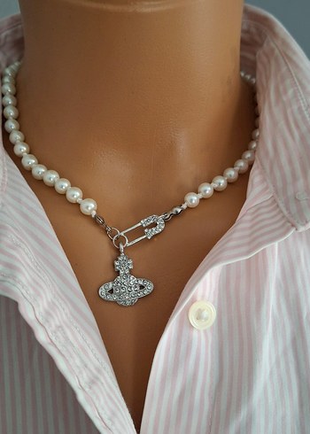 Vivienne Westwood çengelli satürn kolye - Görsel 2