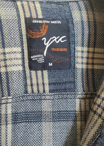 m Beden Gri Düğmeli Erkek Denim Gömlek