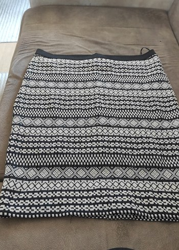Desenli Bohem Midi Triko Etek