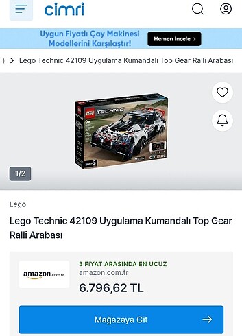 Diğer Lego technic 42109 Ralli Yarış