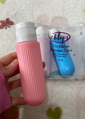Eklips 3'lü Silikon Seyahat Şişesi Seti 90 ml