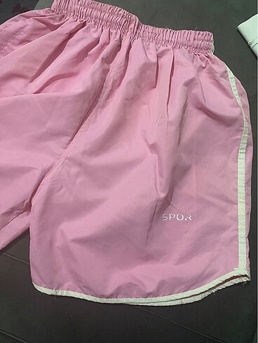 Zara PEMBE BEYAZ ŞERİTLİ DENİZ ŞORTU