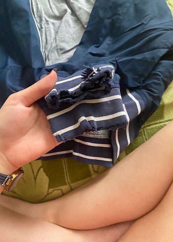 Diğer Unisex Mavi Kapüşonlu Fermuarlı Yağmurluk