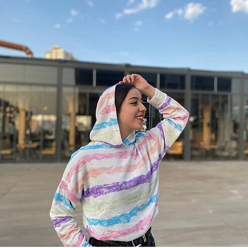 Diğer Beli lastikli kapüşonlu sweat