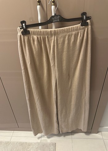 Bej Piliseli Kadın Pantolon - Görsel 3