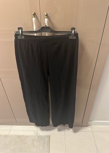 Kadın Siyah Pilili Salaş Pantolon - Görsel 4