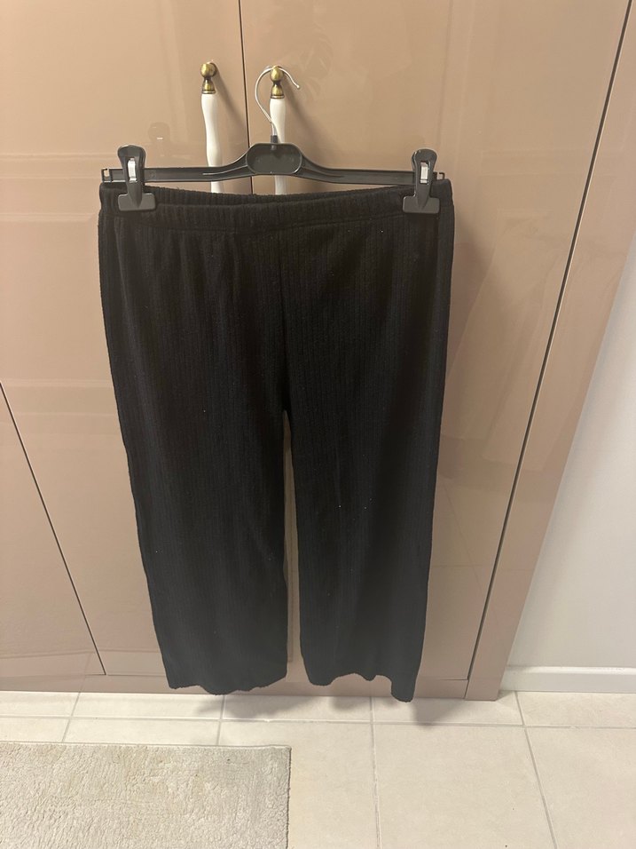 Kadın Siyah Pilili Salaş Pantolon - Görsel 3