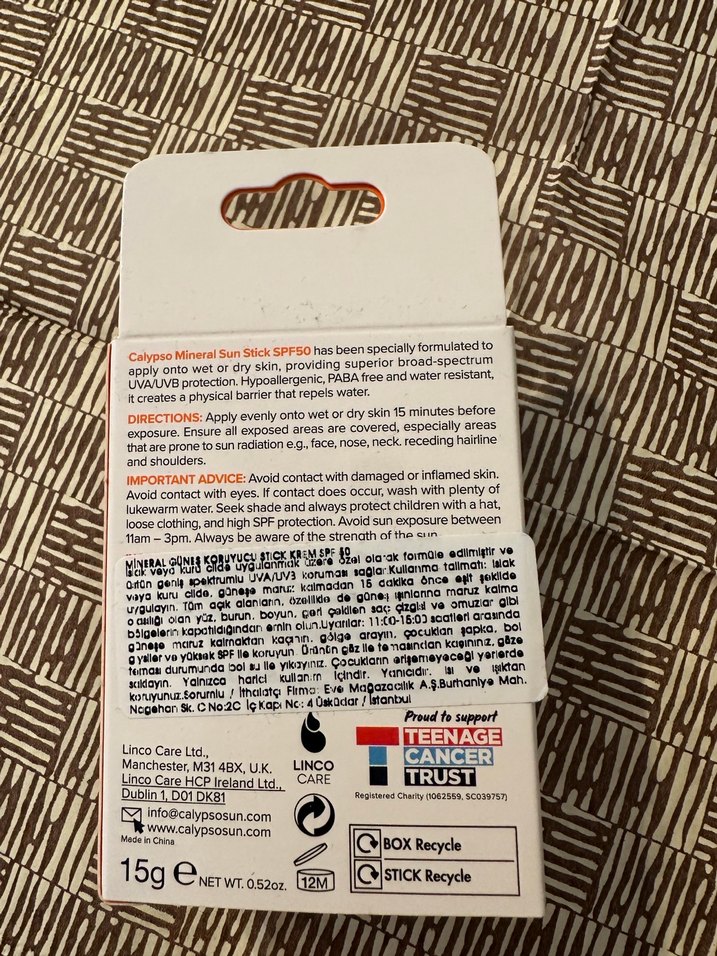 Calypso SPF 50 Mineral Güneş Stick - Görsel 2