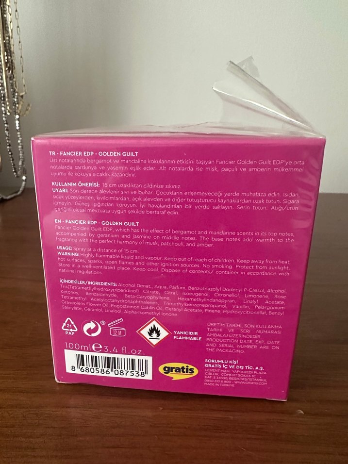 Fancier Woman Golden Guilt Kadın Parfümü (kalıcı koku) - Görsel 2