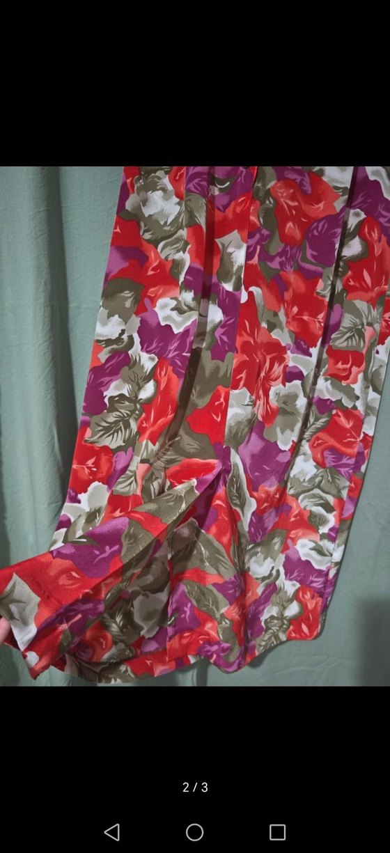 Çiçek Desenli Uzun Kadın Elbise - Görsel 3