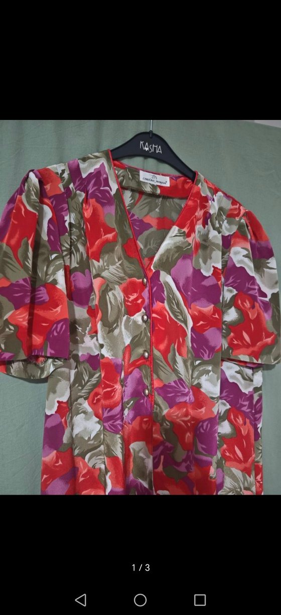 Çiçek Desenli Uzun Kadın Elbise - Görsel 2