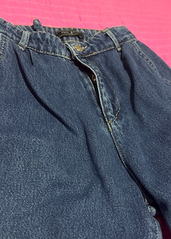 Kadın Mavi Denim Salaş Midi Jean - Görsel 2