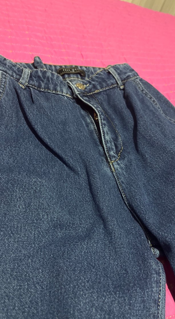 Kadın Mavi Denim Salaş Midi Jean - Görsel 2