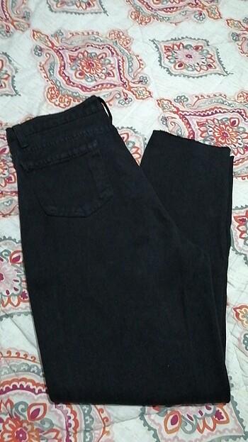 Siyah mom pantalon 