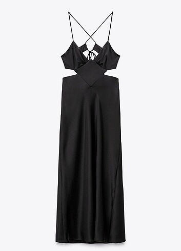 Zara saten elbise 