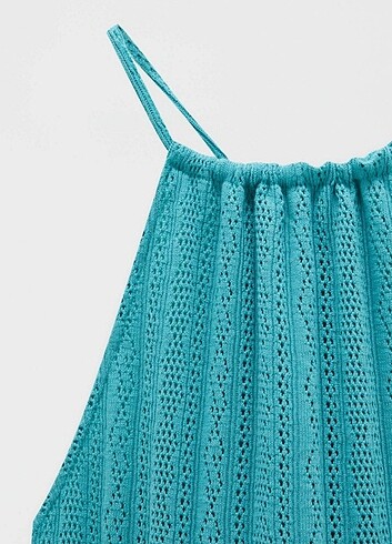 xs Beden turkuaz Renk Pull&bear ajurlu halter elbise