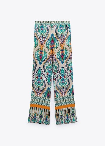 Zara Zara desenli İspanyol paça pantolon 