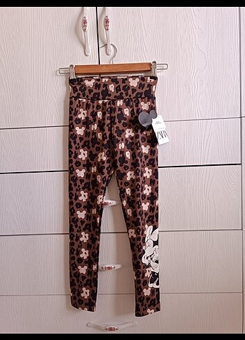 9 Yaş Beden çeşitli Renk Zara minnie mouse tayt 