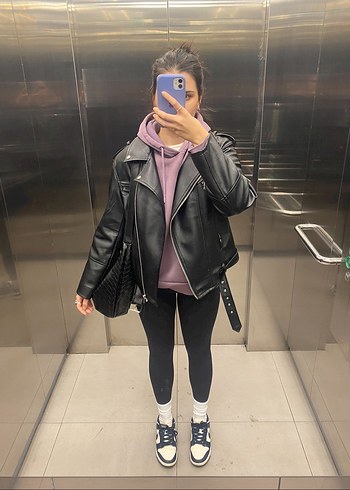Bershka Bershka biker deri ceket