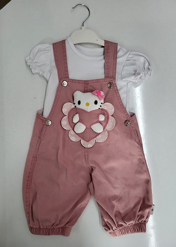 Nakışlı Pembe Bebek Kız Tulum