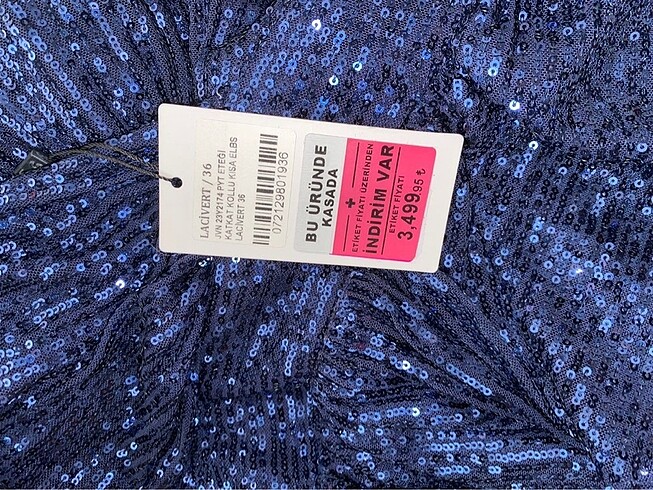 gece elbisesi kısa abiye lacivert payetli - Görsel 4