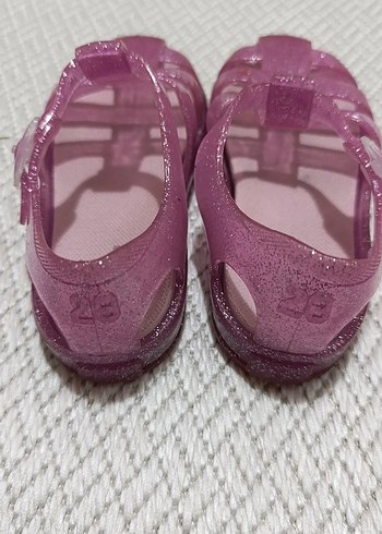 Pembe Simli Kız Çocuk Sandalet - Görsel 3