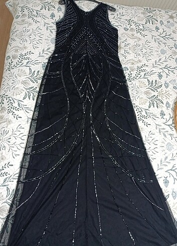 Siyah taşlı abiye - Görsel 7
