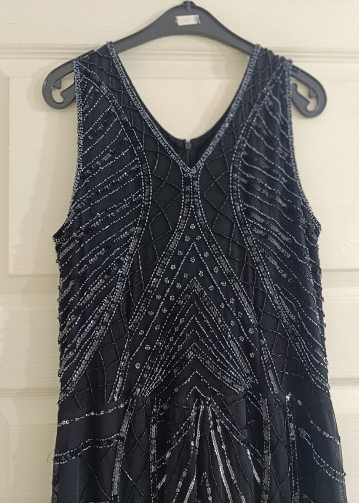 Siyah taşlı abiye - Görsel 4