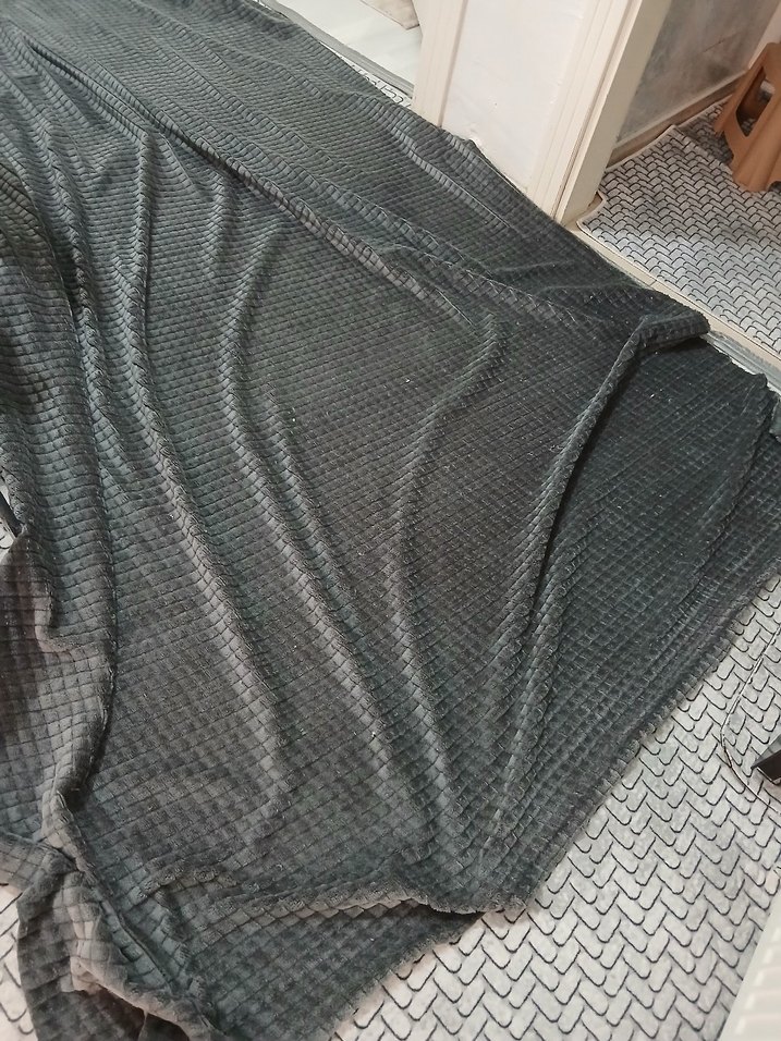 Gri Düz Desenli Yumuşak Battaniye halı örtüsü - Görsel 2